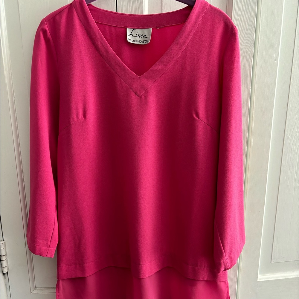 Linea by Louis Dell'Olio Mixed Media Top EUC., XS